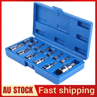 13x Torx Star Bit Socket Set Tamper Proof T8-T70 3/8'' 1/2'' 1/4  Drive W/ Case • $19.99