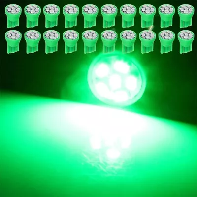 20X T10 194 LED Green Instrument Light Car Dash Speedometer Gauge Indicator Lamp • $9.30