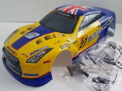£18.99 • Buy 1/10 RC Car 190mm/200mm On Road Drift Nissan R35 Body Shell Yellow/Blue