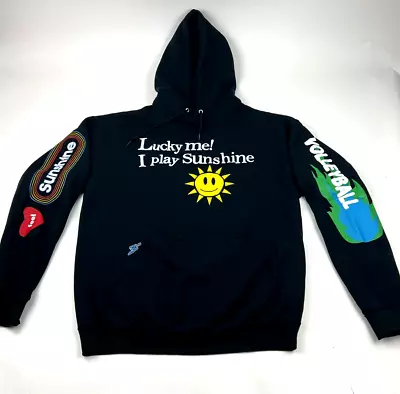 NEW Sunshine Volleyball Sweater Hoodie Size Large L Black Pullover Hooded Adult • $27.82