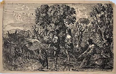 £1950 • Buy 1643 Claude Lorrain, The Ford, First State, Old Master Etching