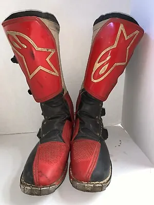 Alpinestars Leather Motorcycle Racing Boots  VINTAGE Mens 12 • $35