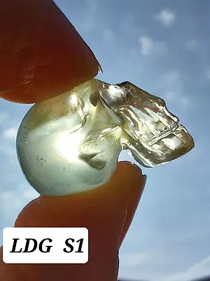 Genuine Libyan Desert Glass SKULL Carving 🟨6.29g 31.10 Carat Tektite • £158