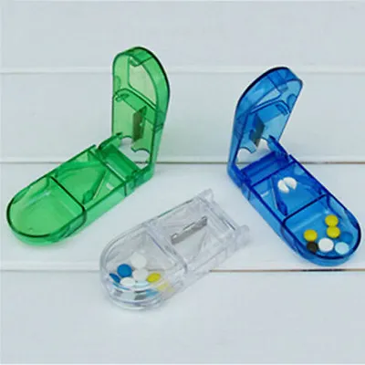 $1.95 • Buy Pill Cutter Splitter Half Storage Compartment Box Medicine Tablet Holder  LbJ ZN