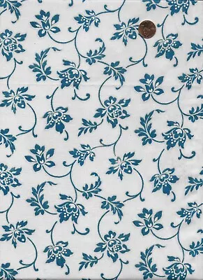 Antique 1840 French Trailing Floral Fabric • $28