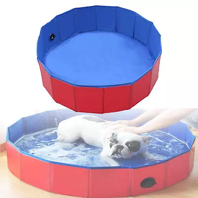 Swimming Pool For DogsBathing Tub Pet Wading PoolDog Bath Foldable Kiddie Pool • $42.17