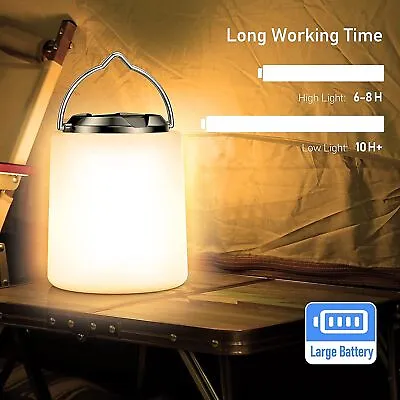 USB Rechargeable LED Camping Lantern Hanging Tent Light Emergency Night Lamp UK • £7.49