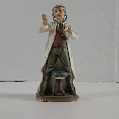 Vintage Lefton Porcelain Doctor Holding Stethoscope Figurine 8 Inches Tall • $20