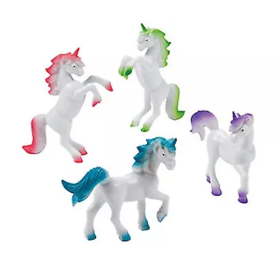 $7.95 • Buy UNICORN PARTY Unicorn Figures Prancing Unicorns Great Party Favours Pack Of 4