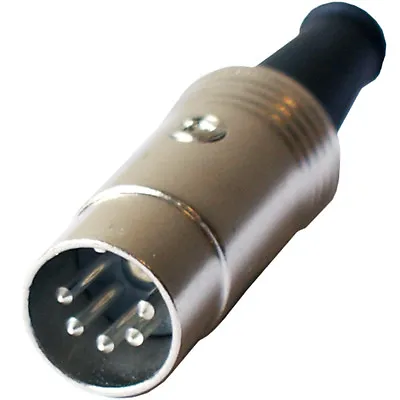 2x 5 Pin DIN Plug Male Solder Audio MIDI Cable Connector 180 Degree Pin Config • £5.99
