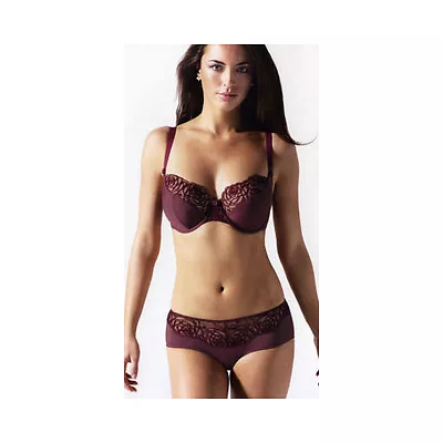 Panache Burgundy Harmony Balconette U/W Bra 30D • £9