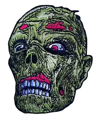 Zombie Skull Embroidered 10cm PATCH Iron On Horror Slasher Dawn Of The Dead NEW • £8