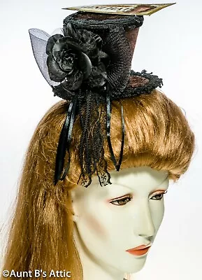 Steampunk Mini Top Hat On A Headband Br Velour Costume Hat W/ Assorted Trims • $14.98