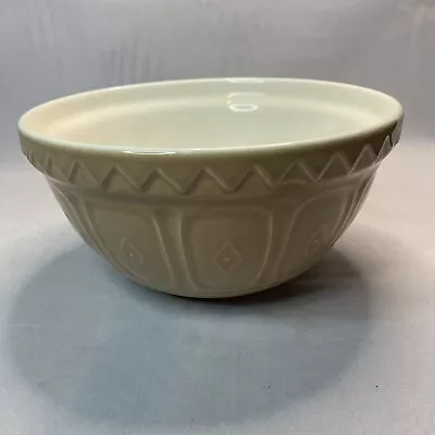 Vintage Mason Cash #30 8” Diameter Mixing Bowl 1.5 Qt Capacity Tan White • $25.44