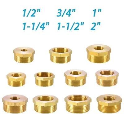 Brass Bsp Reducer Bushing Male To Female Adaptor 1/2  3/4  1  1-1/4  1-1/2  2  • $64.59