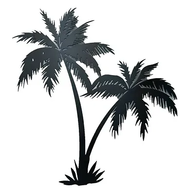 $19.79 • Buy Palm 16  20  Tall Wrought Iron Wall Art Home Decor Tropical Beach Plaque Defect