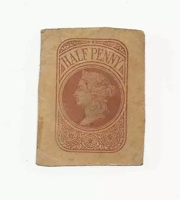 Great Britain Early World Cut Square Half Penny Stamp/postal Stationary Royalty • $2.50