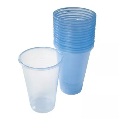 BLUE PLASTIC CUPS TINT DISPOSABLE WATER CUPS VENDING 7 OZ TALL X 1000 Party BBQ  • £26.62