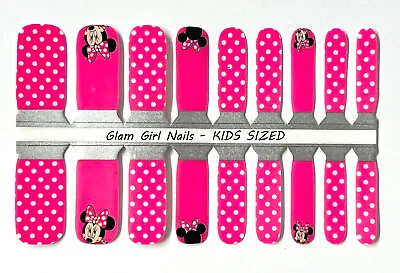 Minnie Mouse Disney KIDS SIZED Nail Polish Strips / Nail Wraps / Nail Stickers • $4.99