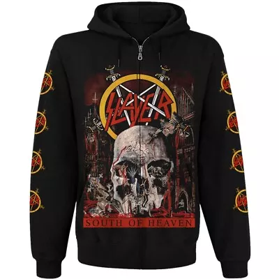 Slayer  South Of Heaven    Hoodie Zip Up Sweatshirt Black • $54.99