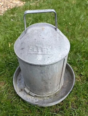 Vintage Eltex Galvanised Chicken Fowl Poultry Feeder/Water Drinker Dispenser • £20