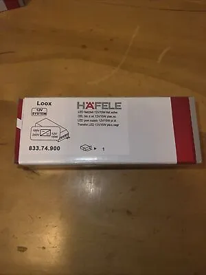 NEW Hafele 833.74.900 Loox LED Driver 100-240VAC 50/60Hz 12V DC Max 1.25A 15W • $38