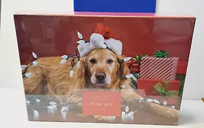 Argento Pink Sky SANTA I'VE BEEN A GOOD BOY Golden Retriever Dog Puzzle Sealed • $19.95