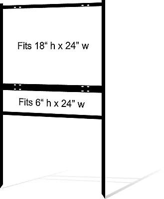 Real Estate Yard Sign Metal Frame 18 X 24 Slide-In (1) Rider Black (Pack Of 5) • $149.75