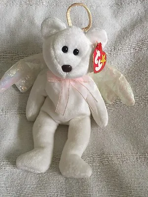 £75 • Buy Original Ty Beanie Baby Rare Halo Bear (Brown Nose & Numbered)