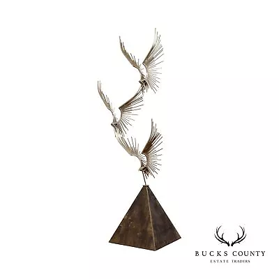 Curtis Jere Modern 'Birds In Flight' Metal Sculpture • $1895