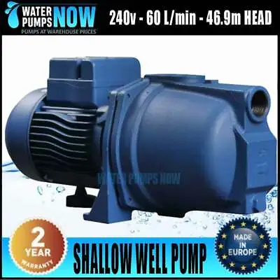 Shallow Well Jet Pressure Pump 240v 60 L/min 46.9m Head Self Priming Water Pump • $647.90