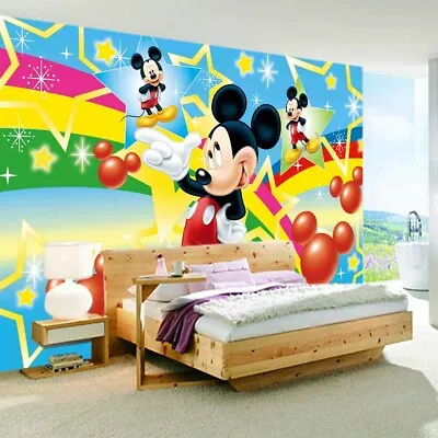 Mickey Mouse Head 3D Full Wall Mural Photo Wallpaper Printing Home Kids Decor • $20.92