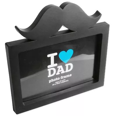 £4.70 • Buy FATHERS DAY FRAME 4x6  Moustache Picture Photo Holder Dad Boyfriend Husband Gift
