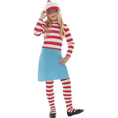 £24.49 • Buy Smiffys Official Where's Wally? Wenda Childs Kids Girls Fancy Dress Costume New