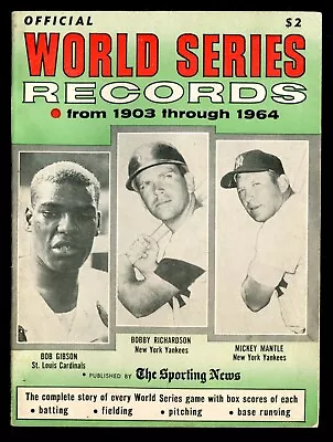 1964 The Sporting News World Series Records Book Mantle Gibson Complete LOOK! • $22