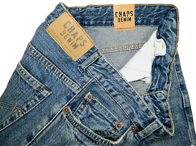 NEW Chaps Denim Straight Fit Blue Jeans Tag 18 Measured Size 29x31 • $17.48