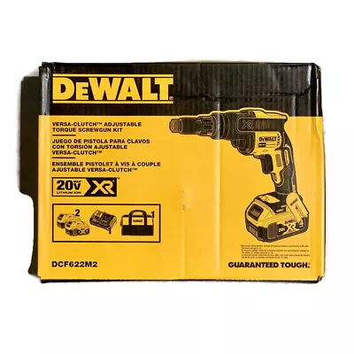 DEWALT DCF622M2 20V MAX XR Cordless Versa-Clutch Adjustable Torque Screwgun • $277