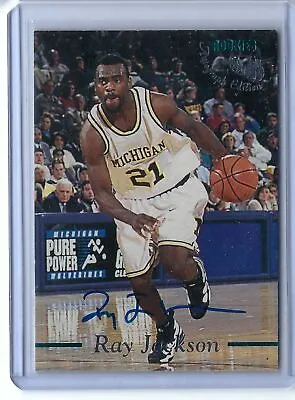 Ray Jackson 1994-95 Classic Fab Five Michigan Rookies On Card Auto • $39.99