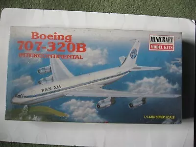 Minicraft 1/144 Scale-boeing 707-320b Intercontinental--factory Sealed-free Ship • $35
