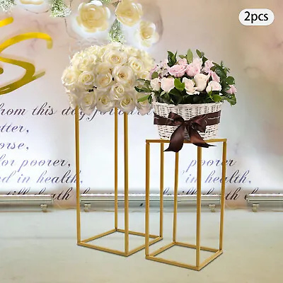 5Pcs Column Stand Geometric Centerpieces Vase Wedding Flower Stand Gold Vase US • $68.40