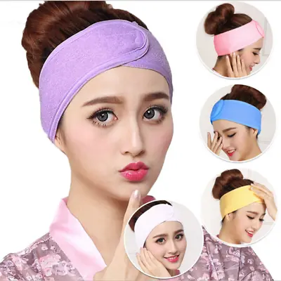 Makeup Headband Salon Facial Spa Adjustable Fabric Hair Band Shower Bath Towel • £2.49