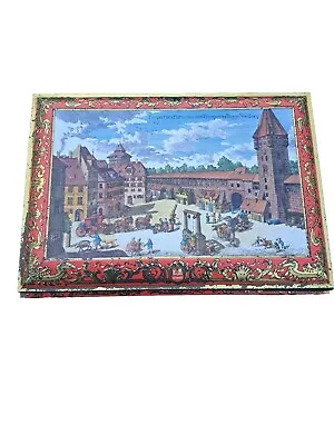 Vintage Large Nurnberg German Tin Container By E. Otto Schmidt 16  X 12 X 6 LG • $29.87