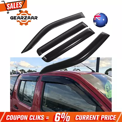 4pcs Weathershields Rain Guards For Nissan Navara D40 2006-2015 Window Visors Fa • $53