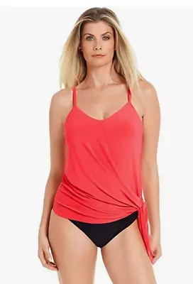 *Magicsuit Womens Solid Alex Underwire Tankini Top Sunset 12 NWT • $108.76