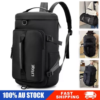 30L Large Travel Storage Luggage Gym Carry On Shoulder Duffle Bag Sports Black • $25.89