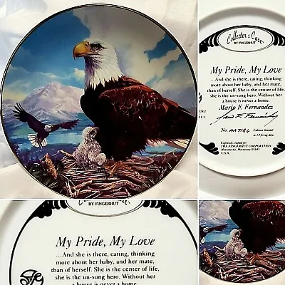 Vintage 1991 Eagle Plate My Pride My Love By Mario F. Fernandez Limited Ed • $25