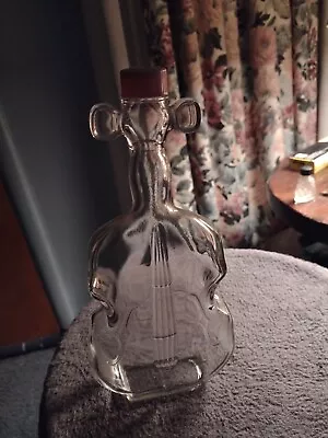 Vintage Clear Glass Cello Violin Ear Bottle  8.5  Empty NM  • $24.99