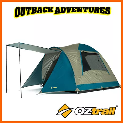 Oztrail Tasman 4v Dome Tent Family Camping 4 Person Hiking Camp New Model • $119.99