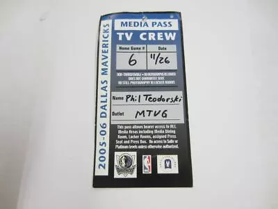 #221 2005-06 DALLAS MAVERICKS NBA Press Pass Media Credential • $9.99