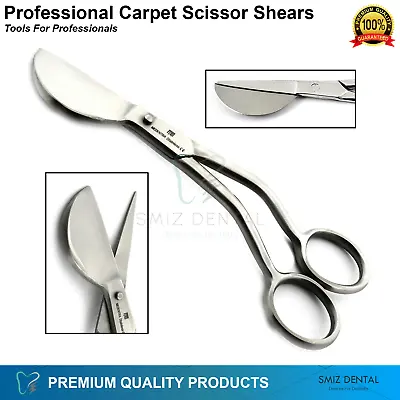 £6.77 • Buy Napping Duckbill Scissors Carpet Shears Silver Fitter Tool High Quality Branded